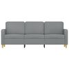 vidaXL Trivietė sofa, &scaron;viesiai pilkos spalvos, 180cm, audinys