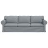 vidaXL Sofa &Scaron;viesiai pilka 245 x 82 x 80 cm audinys
