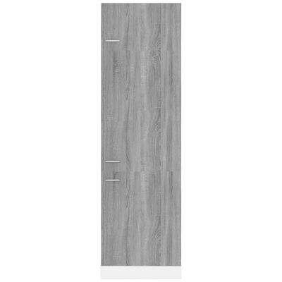 vidaXL Šaldytuvo spintelė, pilka ąžuolo, 60x57x207cm, mediena