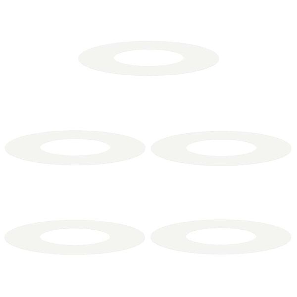 vidaXL tinkamas plok&scaron;tiems medžio žiedams 5 pcs Balta &Oslash;30 / 60 cm