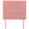vidaXL Galvūgalis, rožinis, 80x5x118/128 cm, aksomas
