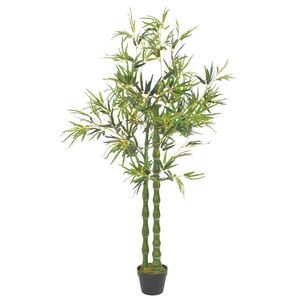 vidaXL Dirbtinis augalas-bambukas su vazonu, žalios spalvos, 160cm