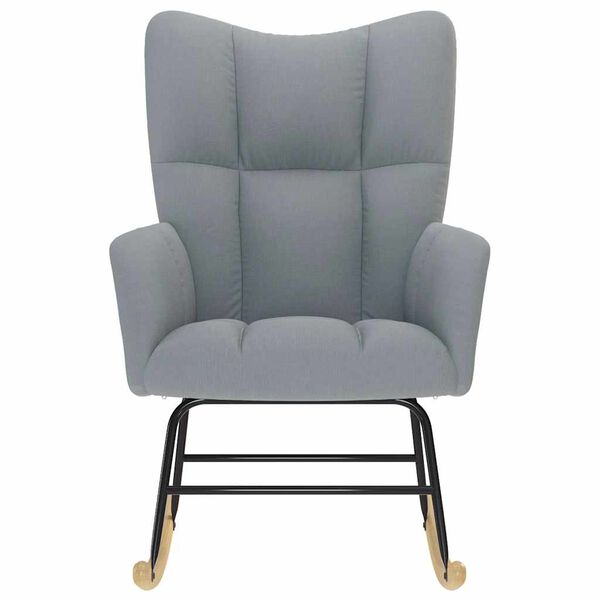 vidaXL Supama kėdė, &scaron;viesiai pilkos spalvos, audinys