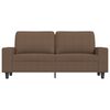 vidaXL Dvivietė sofa, rudos spalvos, 140cm, audinys