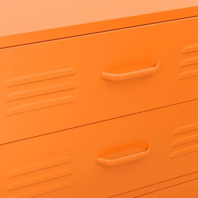 vidaXL Komoda su stalčiais, oranžinės spalvos, 80x35x101,5cm, plienas