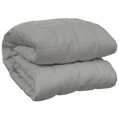 vidaXL Sunki antklodė, pilkos spalvos, 135x200cm, audinys, 10kg