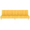 vidaXL Dvivietė sofa-lova, geltonos spalvos, audinys