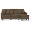vidaXL Trivietė sofa su pakoja, rudos spalvos, 180cm, audinys