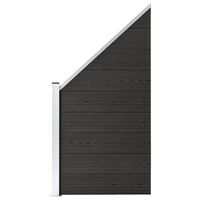 vidaXL Tvoros plokštė, pilkos spalvos, 95x(105-180) cm, WPC