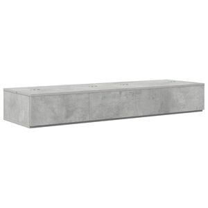 vidaXL Studijos stalas Betono pilka 130 x 40 x 19,5 cm