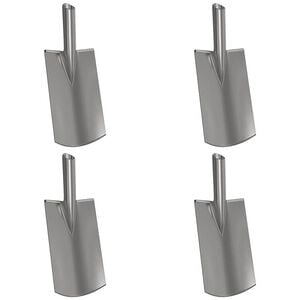 vidaXL Kastuvo galva 4 pcs Sidabro 43 x 17 cm