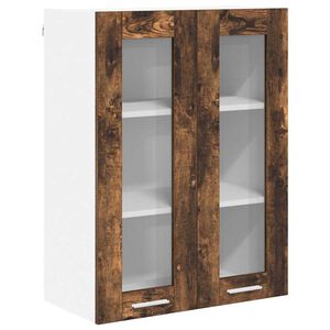 vidaXL Pakabinama spintelė su saugykla Rūkyta ąžuolas 60 x 31 x 80 cm