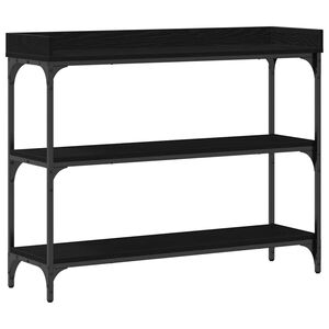 vidaXL Konsolinis stalas juoda ąžuolo 100 x 30 x 80 cm