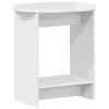 vidaXL &Scaron;oninis stalas Itin blizgi balta 50 x 39,5 x 55 cm