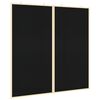 vidaXL Prane&scaron;imų lenta Juoda 100 x 100 x 1,4 cm Pu&scaron;ies masyvas