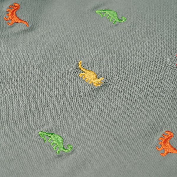 Vaikiški marškinėliai trumpomis rankovėmis, chaki spalvos, 128 dydžio