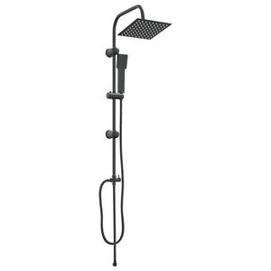 vidaXL Du&scaron;o Sistema Juoda 47 x 20 x 95 cm Nerūdijantis plienas