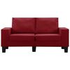 vidaXL Dvivietė sofa, raudonojo vyno spalvos, audinys
