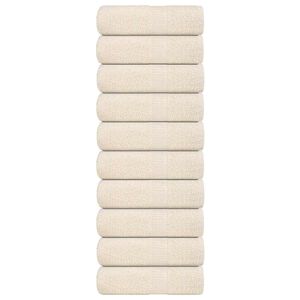 vidaXL Rank&scaron;luosčiai, FROGN, 10 vnt., kreminės spalvos, 30x30 cm, 360 g/m&sup2;