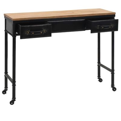 vidaXL Konsolinis staliukas, MDF ir eglės mediena, 100x33,5x80cm