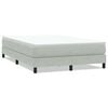 vidaXL Box Spring Lova be čiužinio &Scaron;viesiai pilka 160x220 cm aksomas