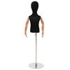vidaXL Reguliuojamas 120-157 cm manekenas su baze Uniseksas PP Juoda