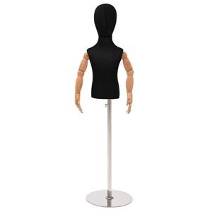 vidaXL Reguliuojamas 120-157 cm manekenas su baze Uniseksas PP Juoda