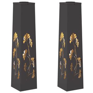 vidaXL Saulės LED &scaron;aligatvio &scaron;viesa 2 vnt. &Scaron;ilta balta 18 x 18 x 80 cm