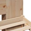 vidaXL Lova su knygų spinta be čiužinio, 120x200cm, pušies masyvas