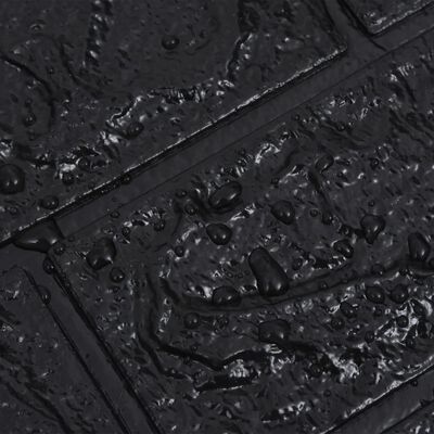 vidaXL Lipnūs 3D tapetai, juodos spalvos, 40vnt., plytų dizaino