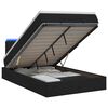 vidaXL Otmana lova su matracsu ir LED Juoda 120 x 190 cm Audinys