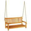 vidaXL Sodo sūpynė su suoleliu 2 -Seater 110 x 56 x 58,5 cm Natūrali