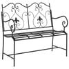 vidaXL Sodo suolas 2 -Seater 104 x 54 x 93 cm Plienas Juoda