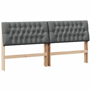 vidaXL Apmu&scaron;ta lovos galvūgalis Tamsiai pilka 200 cm