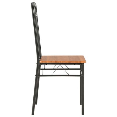 vidaXL Valgomojo kėdės, 2 vnt., rudos spalvos, MDF