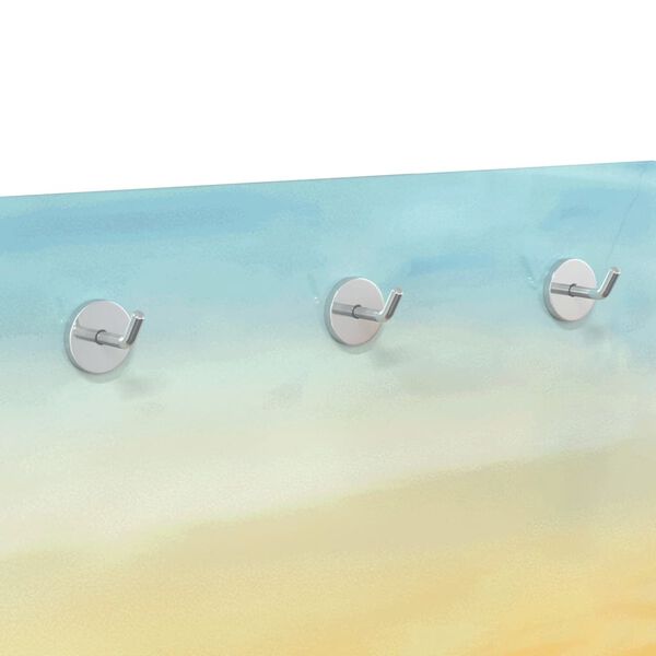 vidaXL Sieninė paltų kabykla, 125x50cm, grūdintas stiklas