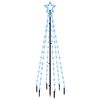 vidaXL Kalėdų eglutė su kuoliuku, mėlynos spalvos, 108LED, 180cm