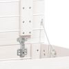 vidaXL Skalbinių krep&scaron;ys, baltas, 88,5x44x66cm, pu&scaron;ies masyvas