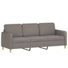 vidaXL Trivietė sofa su pagalvėlėmis, taupe spalvos, 180cm, audinys