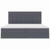 vidaXL Lova su daiktų laikymo vieta ir LED Tamsiai pilka 200 x 200 cm