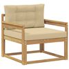 vidaXL Lauko Vidurinis Sofa Poliesteris Balta
