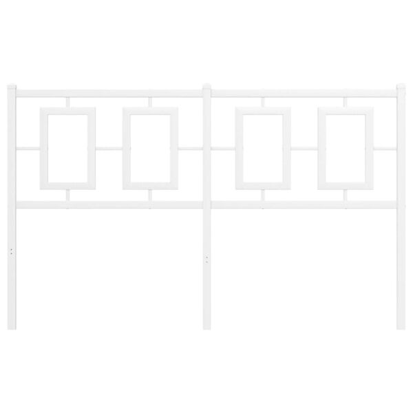 vidaXL Metalinis galvūgalis, baltos spalvos, 135cm