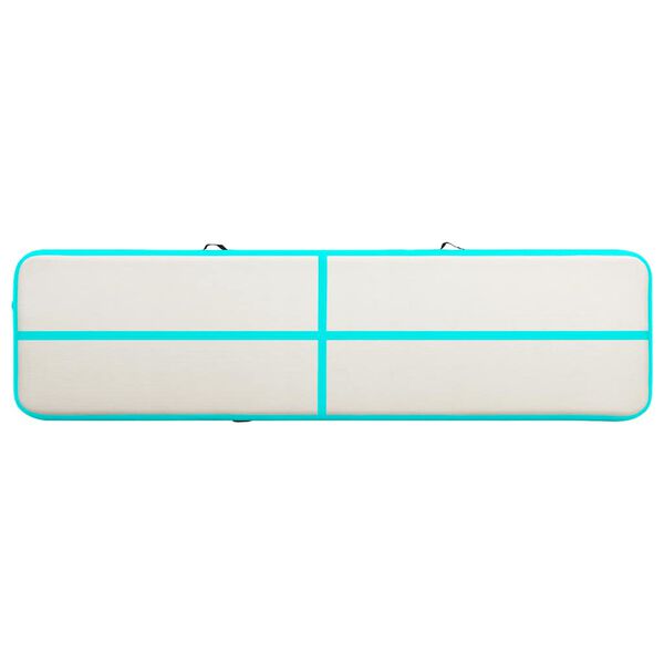 vidaXL Pripučiamas gimnastikos kilimėlis, žalias, 600x100x15cm, PVC