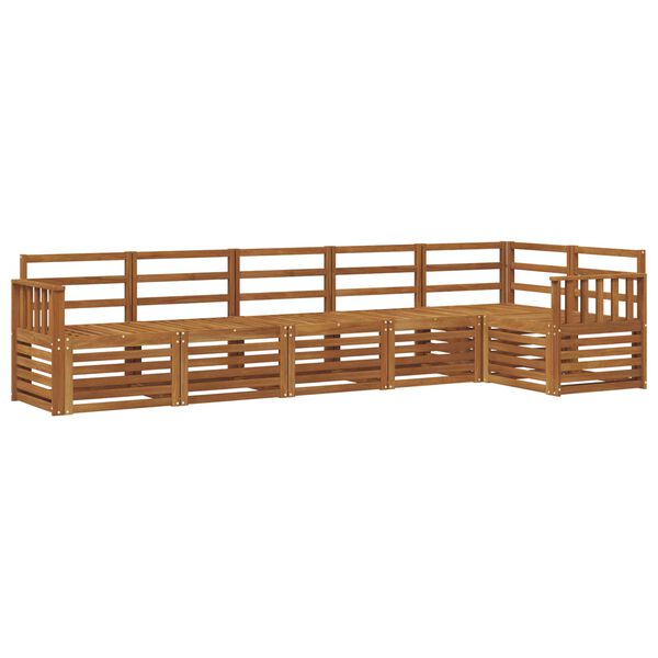 vidaXL Sofų komplektai 6 pcs Natūrali Kietos akacijos mediena