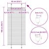 vidaXL klostuota žaliuze &scaron;viesiai pilka 65x100 cm audinio plotis