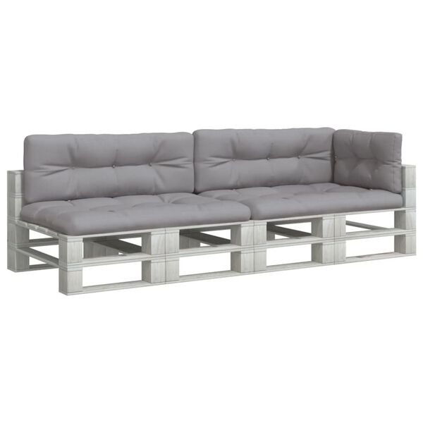 vidaXL Palečių pagalvėlės, 5vnt., pilkos spalvos, audinys