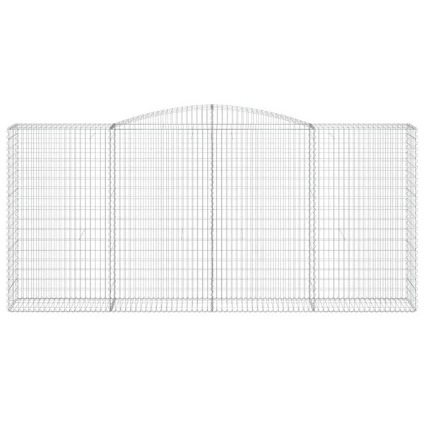 vidaXL Išlenkti gabiono krepšiai, 3vnt., 400x50x180/200cm, geležis