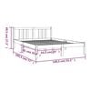 vidaXL Lovos rėmas, 135x190cm, medienos masyvas, dvivietis