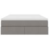 vidaXL Lova su daiktų laikymo vieta ir čiužiniu Taupe 140 x 190 cm