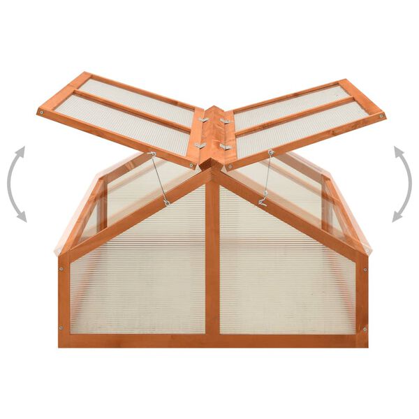 vidaXL &Scaron;iltnamis, 120x80x50cm, eglės mediena